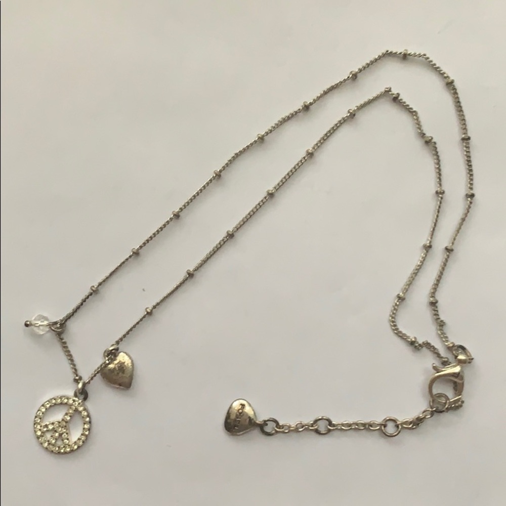 Fossil Sterling Silver and Cubic Zirconia Necklace